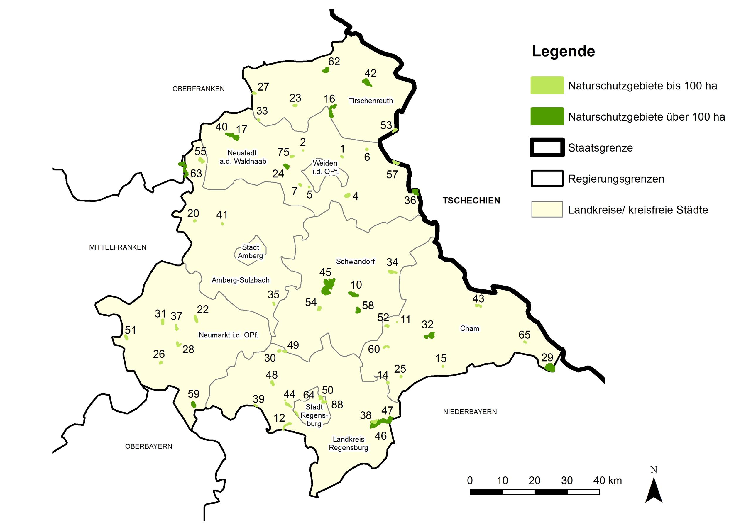 Naturschutzgebiete in der Oberpfalz