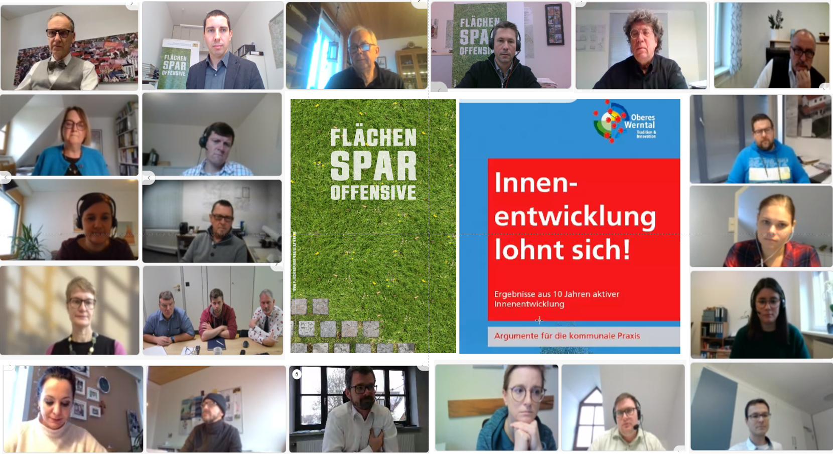 Bildercollage: Innenentwicklung lohnt sich – Teilnehmer bei der 2. Online-Veranstaltung. Bildercollage: Innenentwicklung lohnt sich – Teilnehmer bei der 2. Online-Veranstaltung.