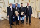 Regierungspräsident Walter Jonas, stv. Bezirkshauptmann Martin Rybár, stv. Bezirkshauptmann Jan Bozděch und Bezirkstagspräsident Franz Löffler (v.li.)